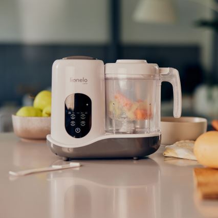 Lionelo - Höyrykeitin 5-in-1 BABYMENU 110W/230V valkoinen/harmaa