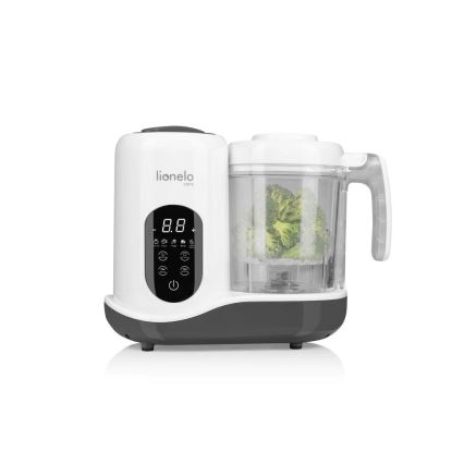 Lionelo - Höyrykeitin 5-in-1 BABYMENU 110W/230V valkoinen/harmaa
