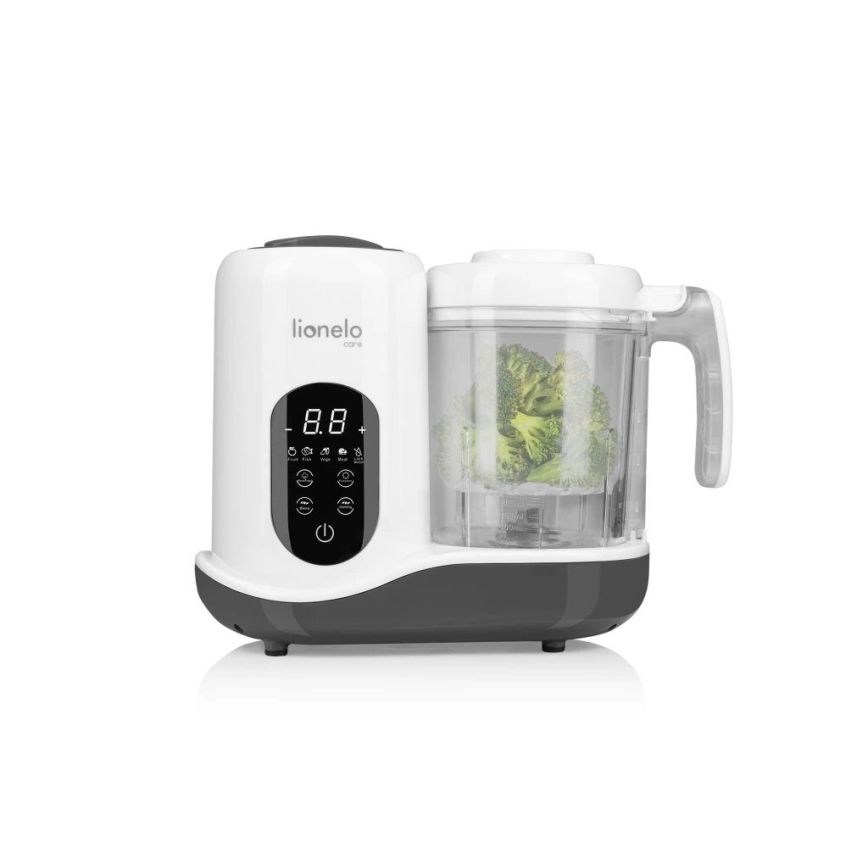 Lionelo - Höyrykeitin 5-in-1 BABYMENU 110W/230V valkoinen/harmaa