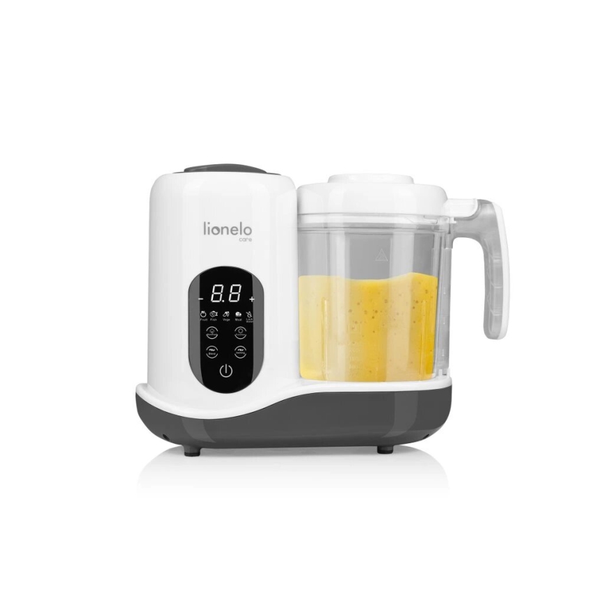 Lionelo - Höyrykeitin 5-in-1 BABYMENU 110W/230V valkoinen/harmaa