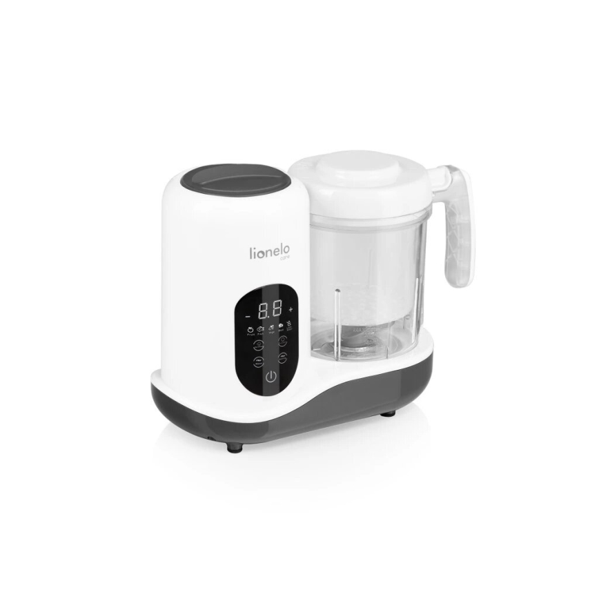Lionelo - Höyrykeitin 5-in-1 BABYMENU 110W/230V valkoinen/harmaa