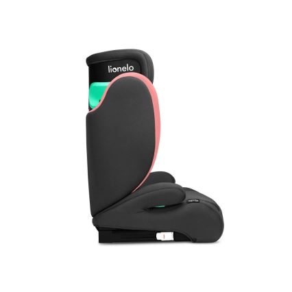 Lionelo - HUGO i-Size turvaistuin 100-150 cm musta/vaaleanpunainen