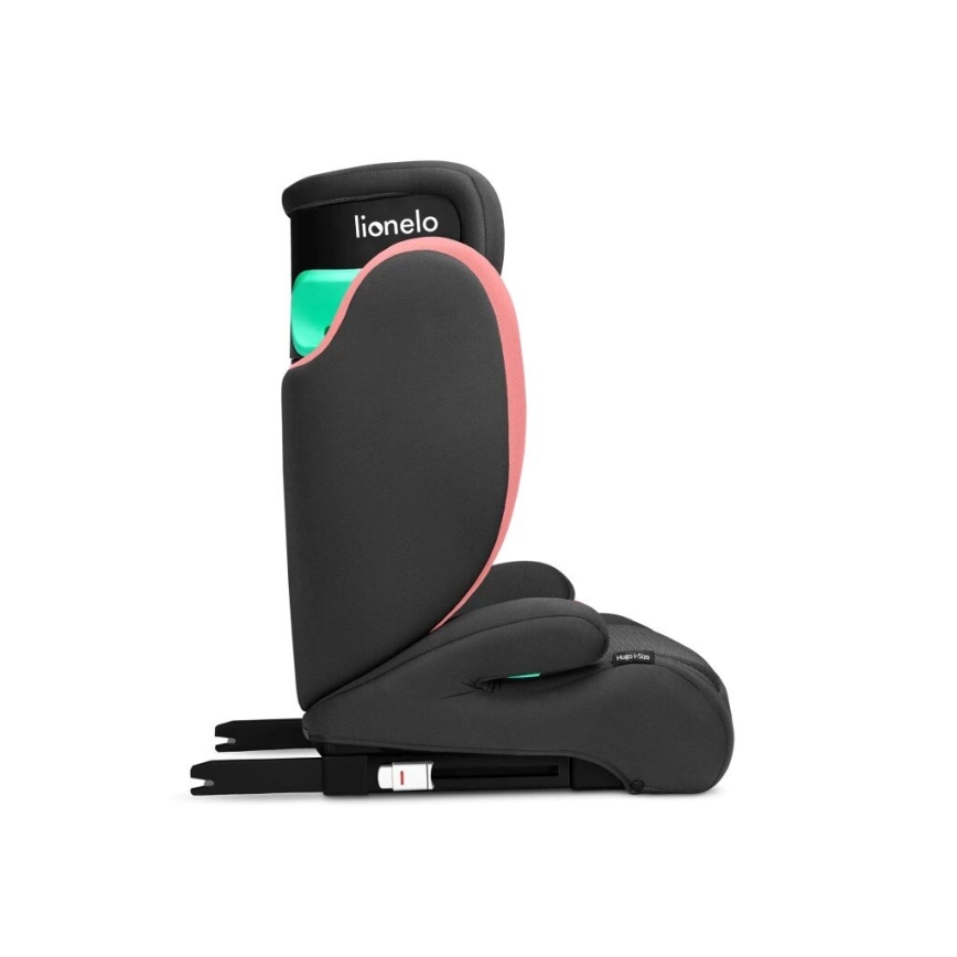 Lionelo - HUGO i-Size turvaistuin 100-150 cm musta/vaaleanpunainen