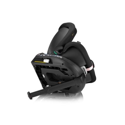 Lionelo - Turvaistuin kääntyvällä jalustalla NAVY i-Size 40-150 cm musta/vaaleanpunainen