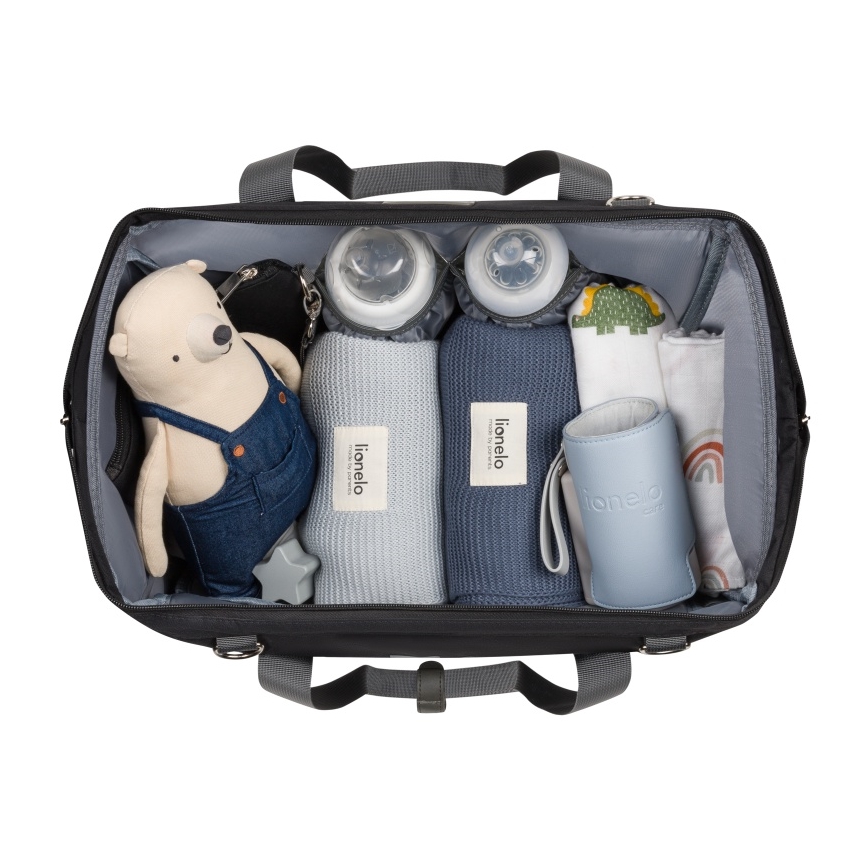 Lionelo - IDA-hoitolaukku rattaisiin, Black Onyx