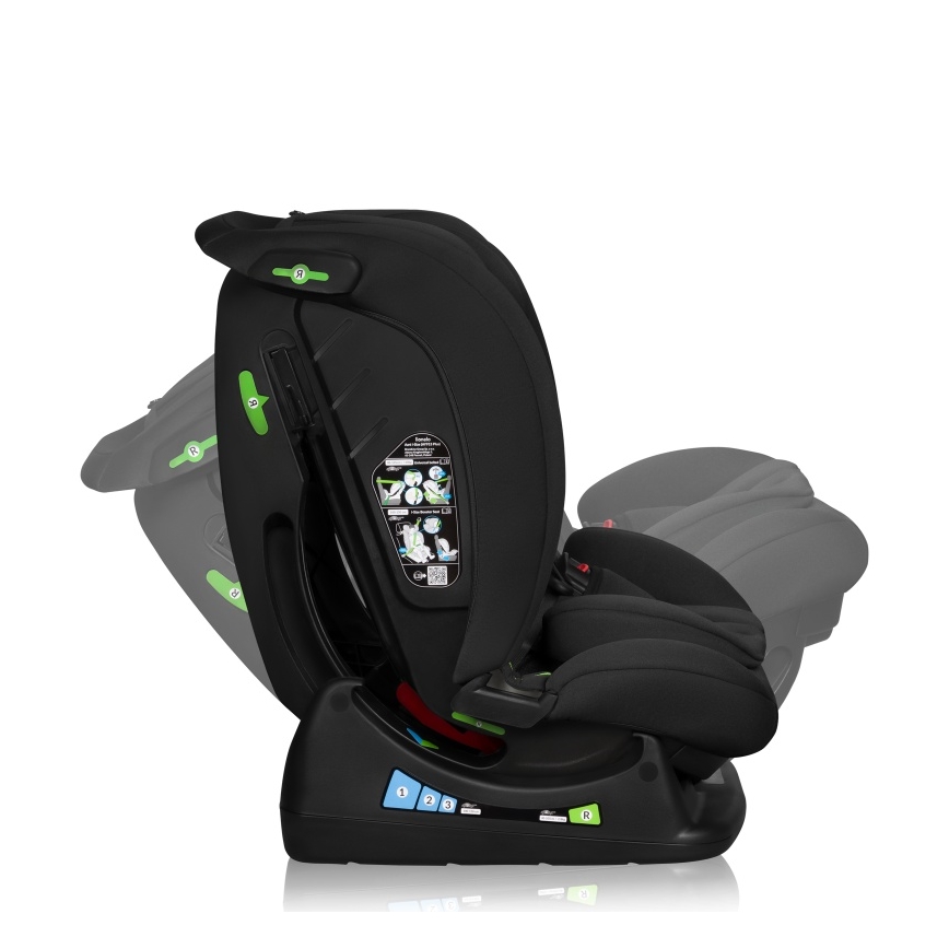 Lionelo - IZZY i-Size turvaistuin 40-150 cm Black Carbon