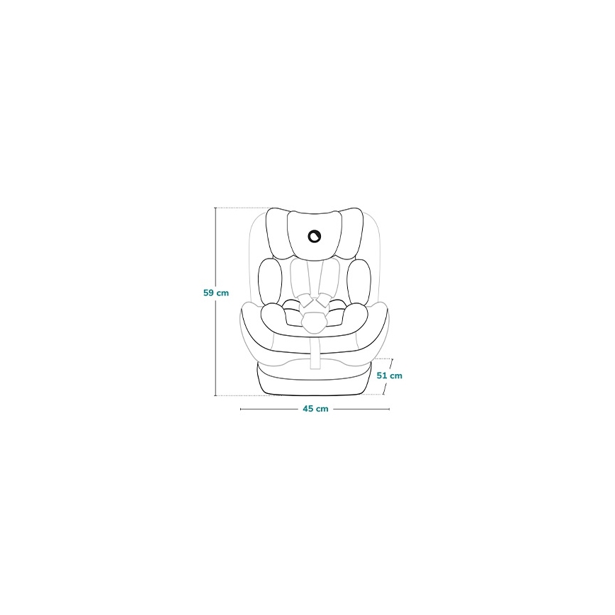Lionelo - IZZY i-Size turvaistuin 40-150 cm Black Carbon