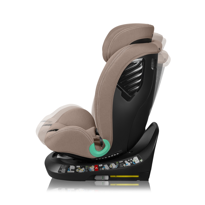 Lionelo - Kääntyvä auton turvaistuin jalustalla BASTIAAN ONE i-Size 40-150 cm hiekansävyinen beige