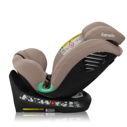 Lionelo - Kääntyvä auton turvaistuin jalustalla BASTIAAN ONE i-Size 40-150 cm hiekansävyinen beige