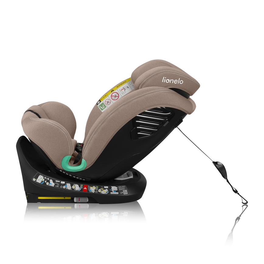 Lionelo - Kääntyvä auton turvaistuin jalustalla BASTIAAN ONE i-Size 40-150 cm hiekansävyinen beige