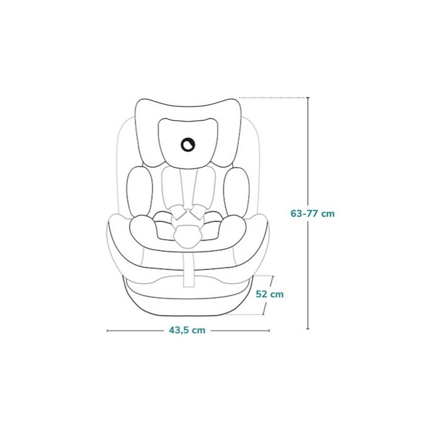 Lionelo - Kääntyvä auton turvaistuin jalustalla BASTIAAN ONE i-Size 40-150 cm hiekansävyinen beige