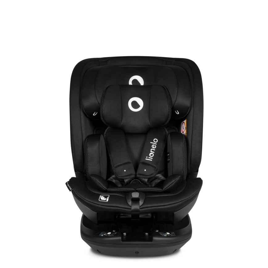 Lionelo - Käännettävä turvaistuin jalustalla BASTIAAN i-Size 40-150 cm Black Carbon