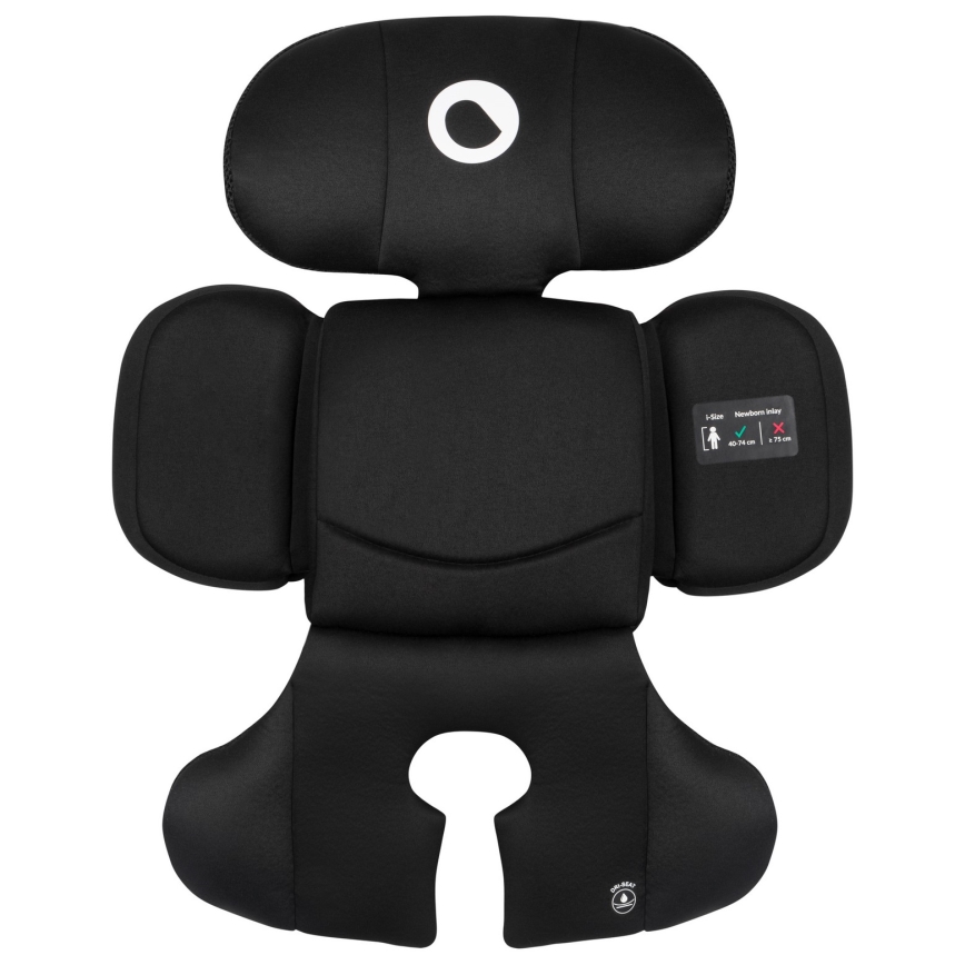 Lionelo - Käännettävä turvaistuin jalustalla BASTIAAN i-Size 40-150 cm Black Carbon