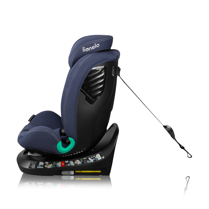Lionelo - Kääntyvä turvaistuin jalustalla BASTIAAN ONE i-Size 40-150 cm laivastonsininen