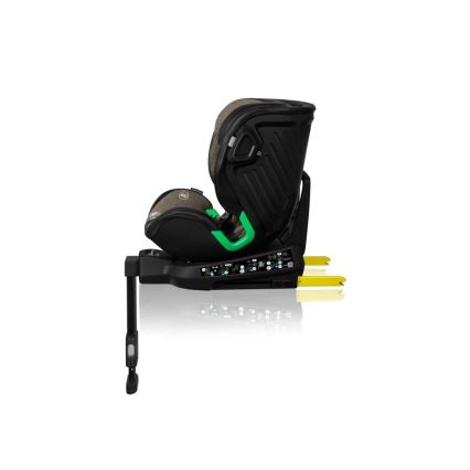 Lionelo - Kääntyvä lasten turvaistuin jalustalla HARMONY i-Size 40-150 cm musta/oliivinvihreä