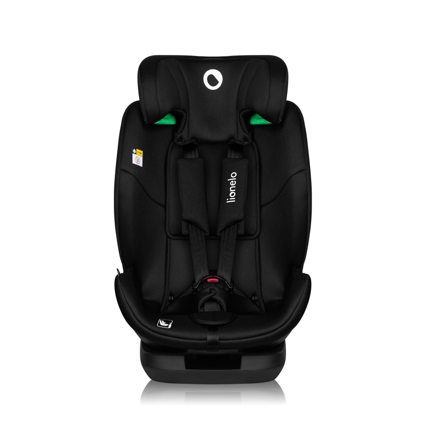 Lionelo - Kääntyvä lasten turvaistuin telakalla LAVENDER i-Size 76-150 cm hiilimusta