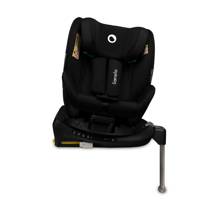 Lionelo - Kääntyvä turvaistuin jalustalla ANTOON PLUS i-Size 40-105 cm Musta Onyx