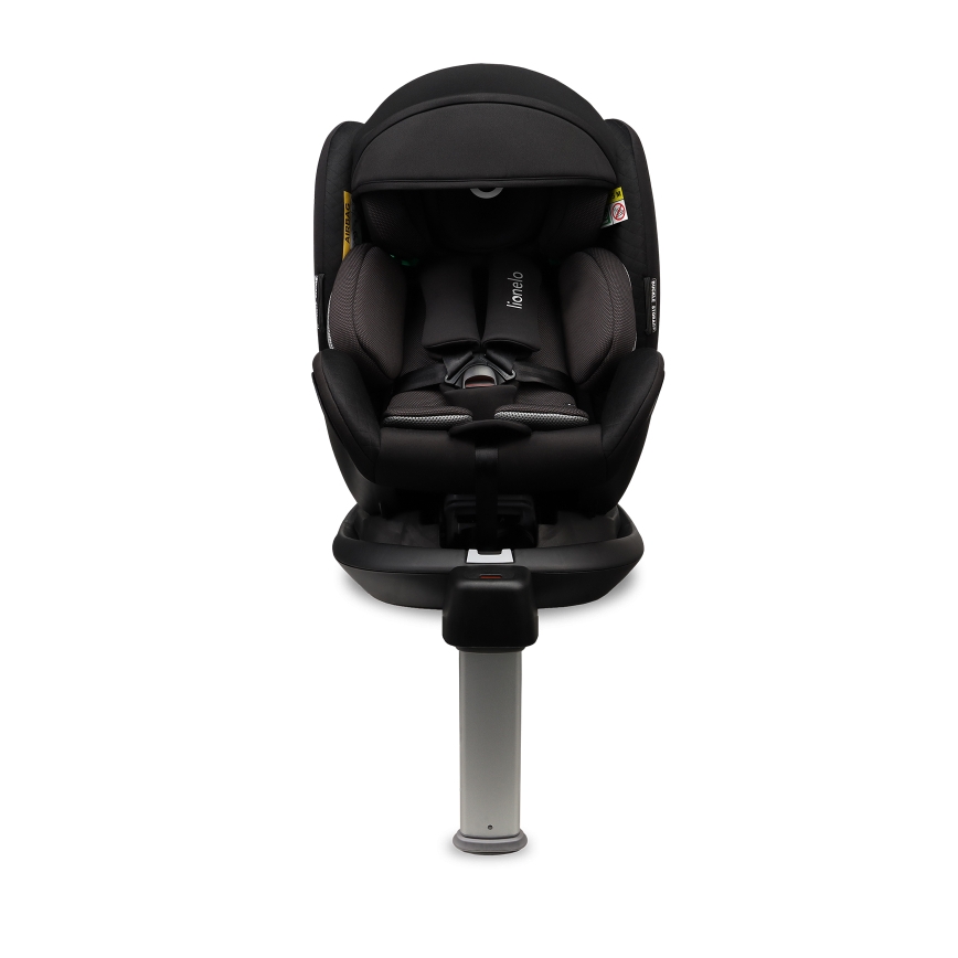 Lionelo - Kääntyvä turvaistuin jalustalla ANTOON PLUS i-Size 40-105 cm Musta Onyx