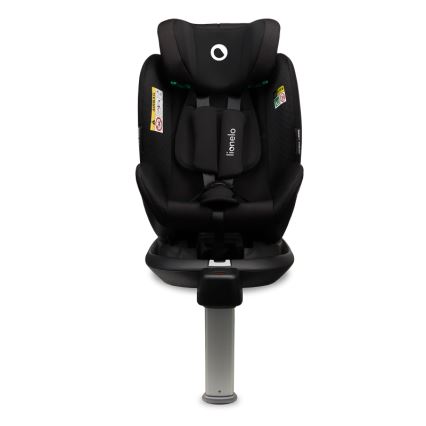 Lionelo - Kääntyvä turvaistuin jalustalla ANTOON PLUS i-Size 40-105 cm Musta Onyx