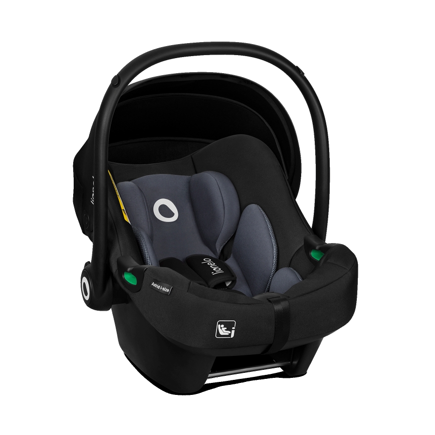 Lionelo - Kääntyvä turvaistuin jalustalla ASTRID SET i-Size 40-87 cm musta/harmaa