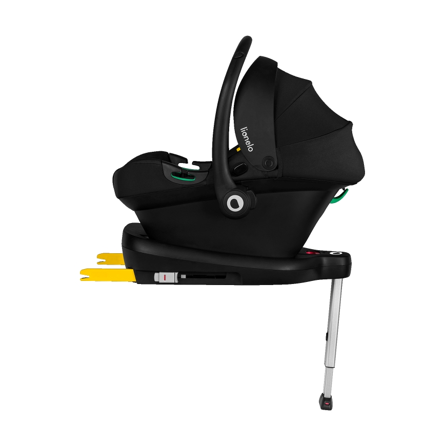 Lionelo - Kääntyvä turvaistuin jalustalla ASTRID SET i-Size 40-87 cm musta/harmaa