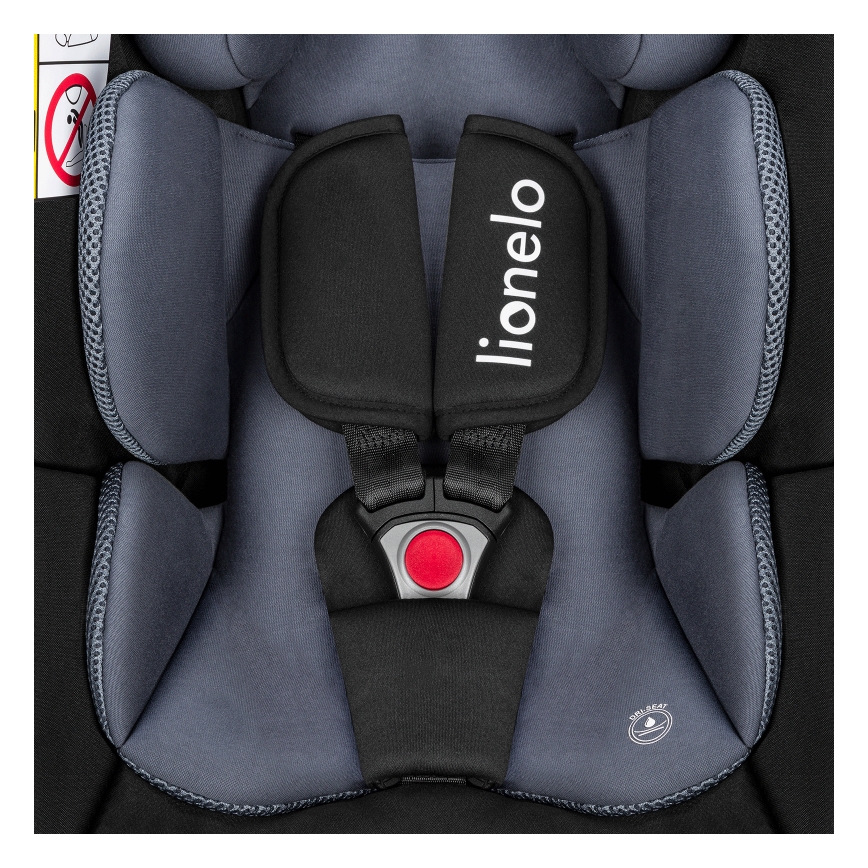 Lionelo - Kääntyvä turvaistuin jalustalla ASTRID SET i-Size 40-87 cm musta/harmaa