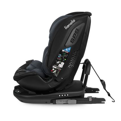 Lionelo - Kääntyvä turvaistuin jalustalla BASTIAAN i-Size 40-150 cm Grey Stone