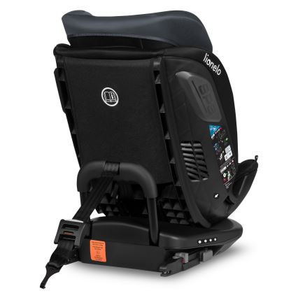 Lionelo - Kääntyvä turvaistuin jalustalla BASTIAAN i-Size 40-150 cm Grey Stone