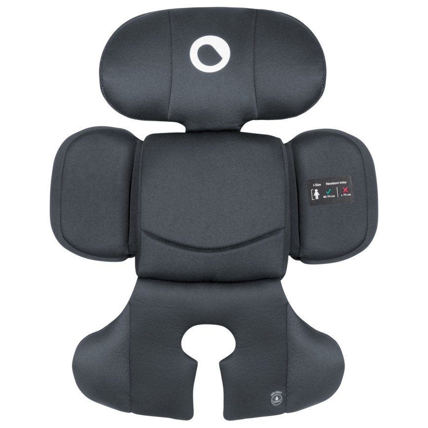 Lionelo - Kääntyvä turvaistuin jalustalla BASTIAAN i-Size 40-150 cm Grey Stone