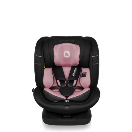 Lionelo - Kääntyvä turvaistuin jalustalla BASTIAAN i-Size 40-150 cm Pink Rose