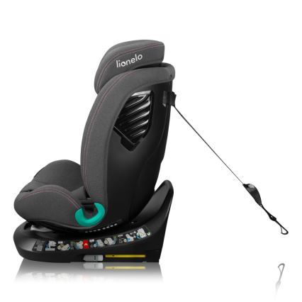 Lionelo - Kääntyvä auton turvaistuin jalustalla BASTIAAN ONE i-Size 40-150 cm Pink Rose