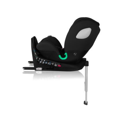 Lionelo - Pyörivä turvaistuin jalustalla BRAAM AIR i-Size 40-150 cm Black Carbon