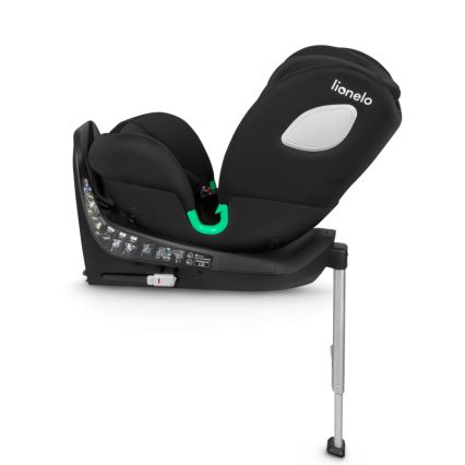 Lionelo - Kääntyvä turvaistuin jalustalla BRAAM i-Size 40-150 cm Black Carbon