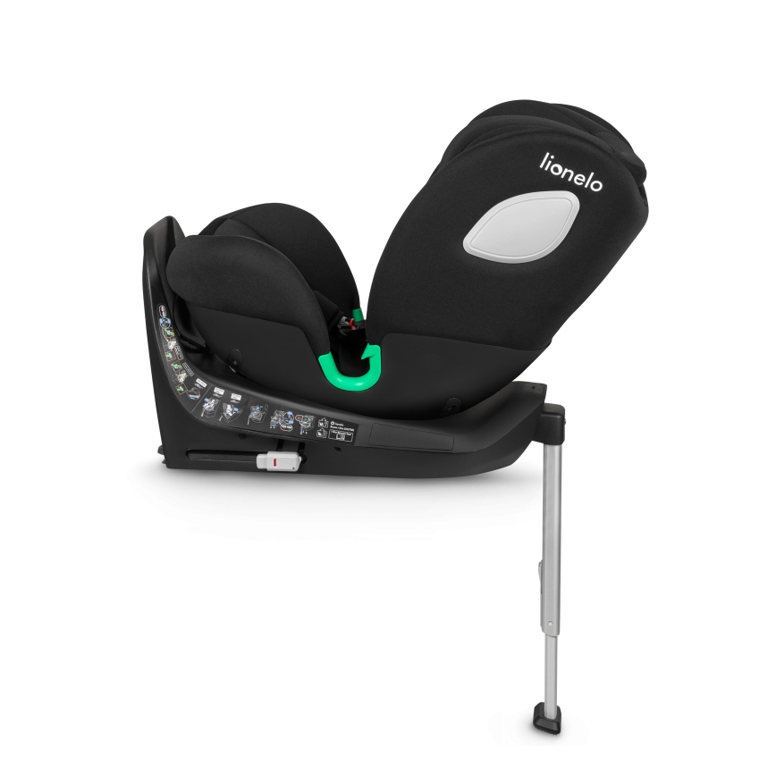 Lionelo - Kääntyvä turvaistuin jalustalla BRAAM i-Size 40-150 cm Black Carbon