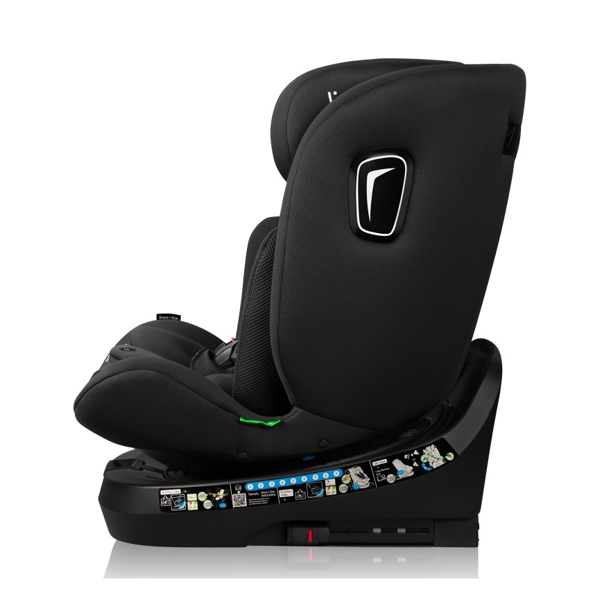 Lionelo - Kääntyvä turvaistuin jalustalla BRAVE i-Size 40-150 cm Black Carbon