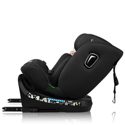 Lionelo - Kääntyvä turvaistuin jalustalla BRAVE i-Size 40-150 cm Black Carbon