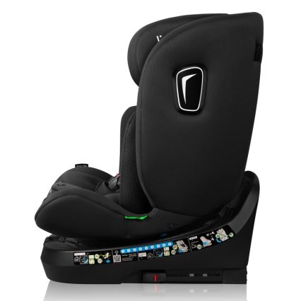 Lionelo - Kääntyvä turvaistuin jalustalla BRAVE i-Size 40-150 cm Black Carbon