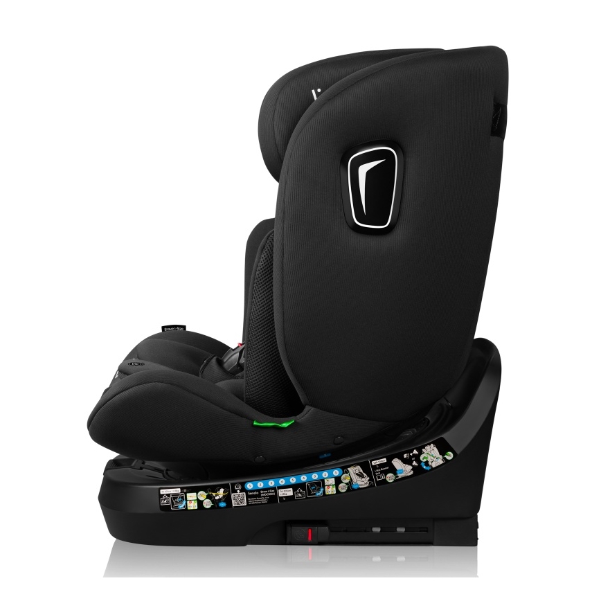 Lionelo - Kääntyvä turvaistuin jalustalla BRAVE i-Size 40-150 cm Black Carbon