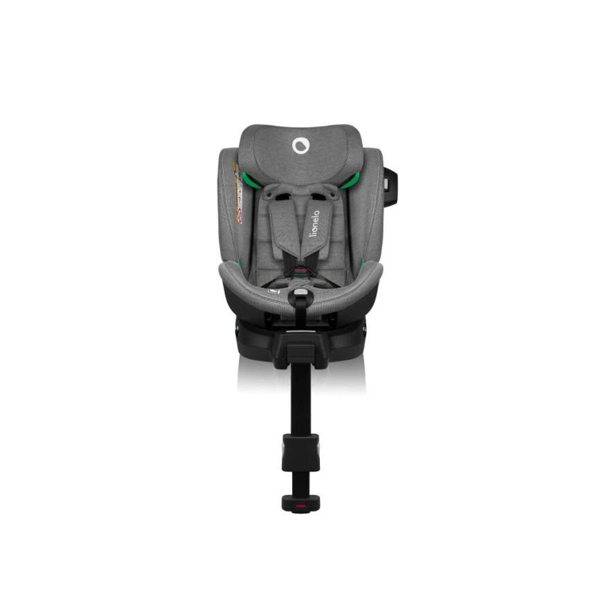 Lionelo - Kääntyvä turvaistuin jalustalla HARMONY i-Size 40-150 cm harmaa