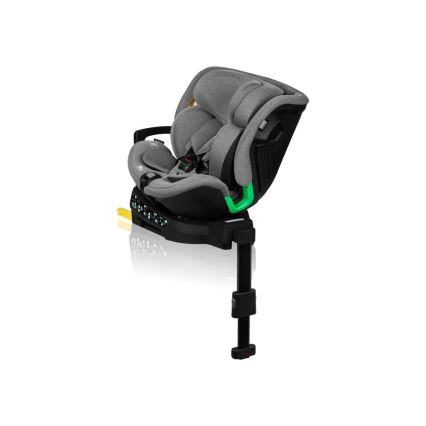 Lionelo - Kääntyvä turvaistuin jalustalla HARMONY i-Size 40–150 cm musta/harmaa