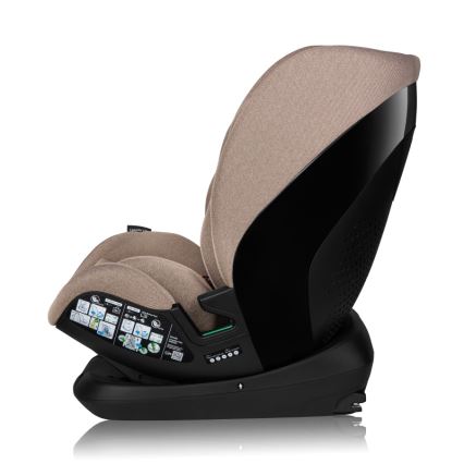 Lionelo - Kääntyvä turvaistuin jalustalla LAVENDER i-Size 76-150 cm Beige Latte