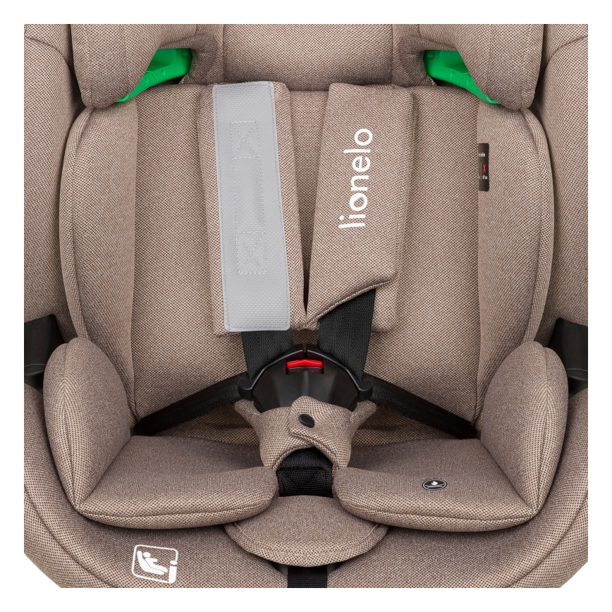 Lionelo - Kääntyvä turvaistuin jalustalla LAVENDER i-Size 76-150 cm Beige Latte