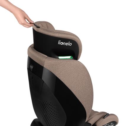 Lionelo - Kääntyvä turvaistuin jalustalla LAVENDER i-Size 76-150 cm Beige Latte