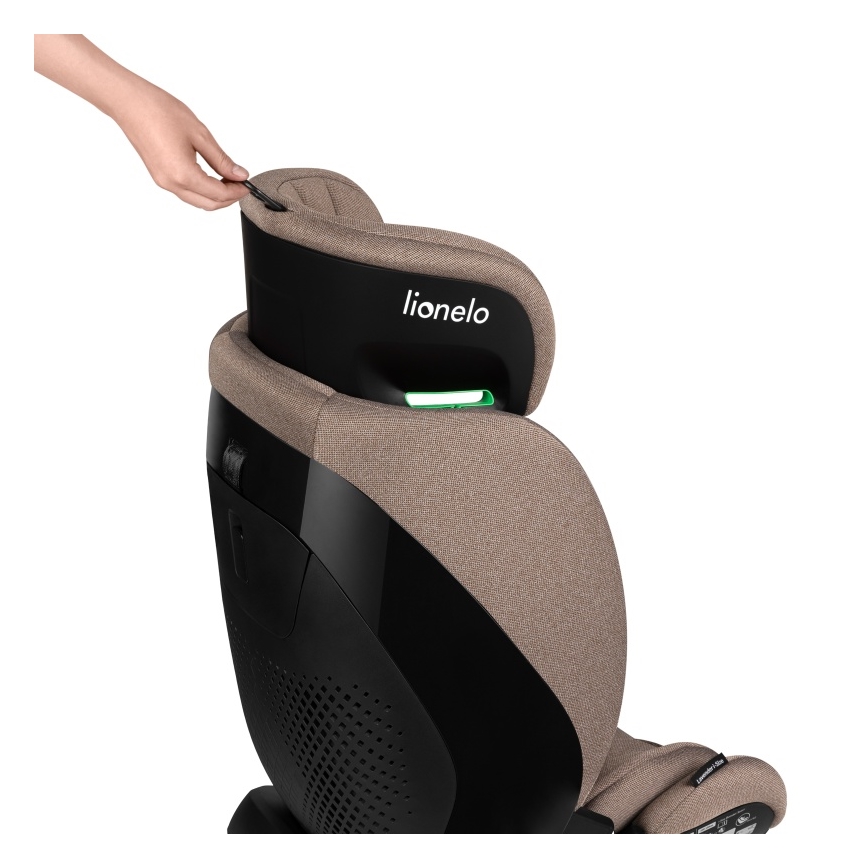 Lionelo - Kääntyvä turvaistuin jalustalla LAVENDER i-Size 76-150 cm Beige Latte