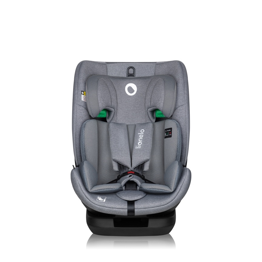 Lionelo - Kääntyvä turvaistuin jalustalla LAVENDER i-Size 76–150 cm, kivenharmaa