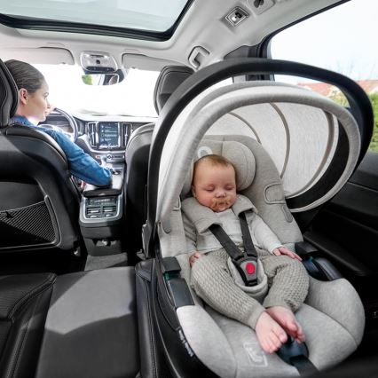 Lionelo - Kääntyvä turvaistuin jalustalla MOXIE SET i-Size 40-87 cm Beige Sand