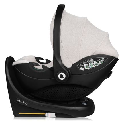 Lionelo - Kääntyvä turvaistuin jalustalla MOXIE SET i-Size 40-87 cm Beige Sand