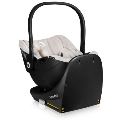 Lionelo - Kääntyvä turvaistuin jalustalla MOXIE SET i-Size 40-87 cm Beige Sand