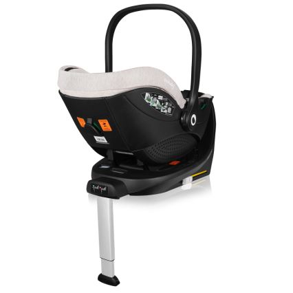 Lionelo - Kääntyvä turvaistuin jalustalla MOXIE SET i-Size 40-87 cm Beige Sand