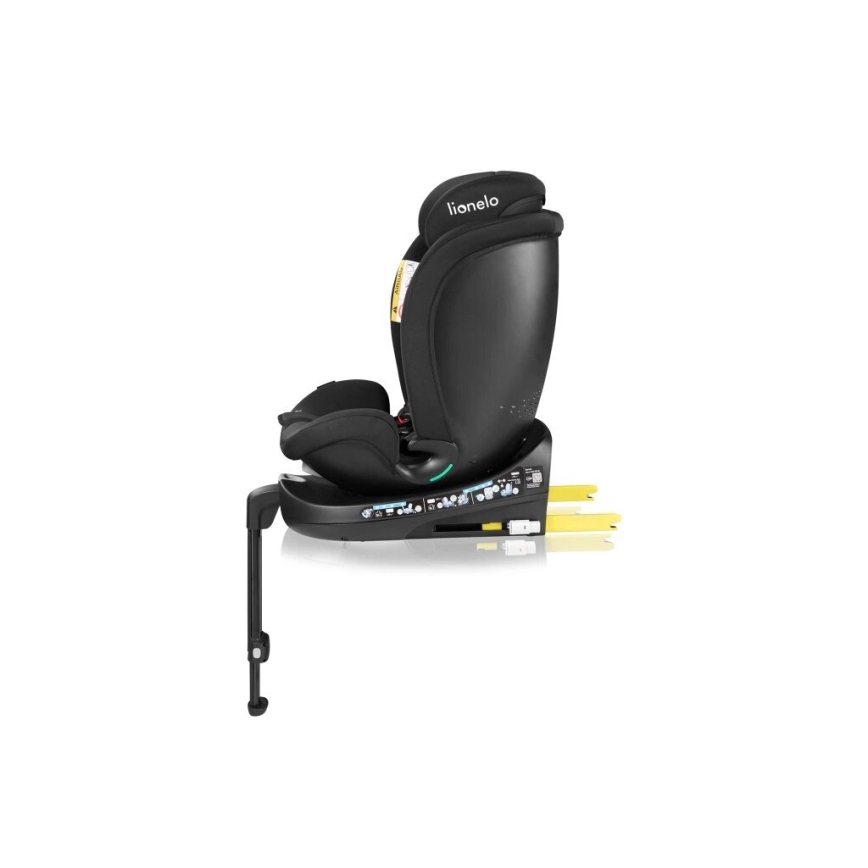 Lionelo - Kääntyvä turvaistuin jalustalla NAVY i-Size 40-150 cm musta